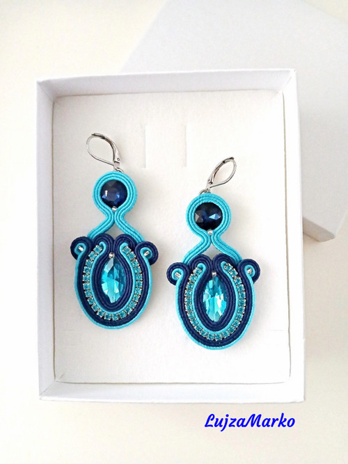 Cynthia soutache / sutaš náušnice — foto 2