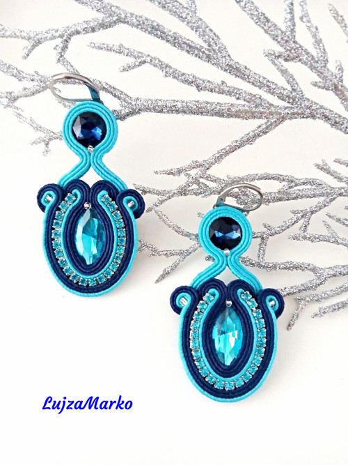 Cynthia soutache / sutaš náušnice — foto 4