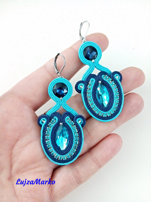 Cynthia soutache / sutaš náušnice — foto 5