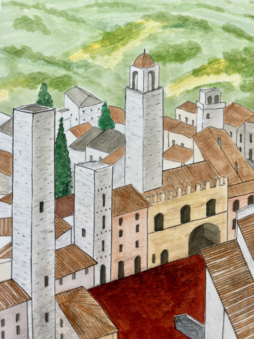 San Gimignano-umělecký tisk — foto 4