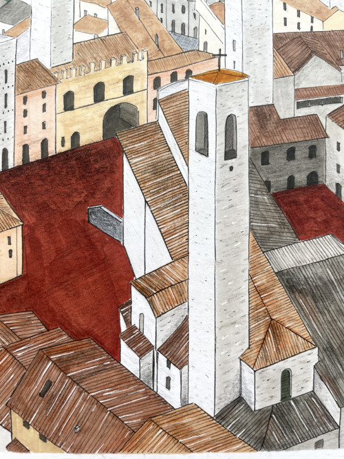 San Gimignano-umělecký tisk — foto 3