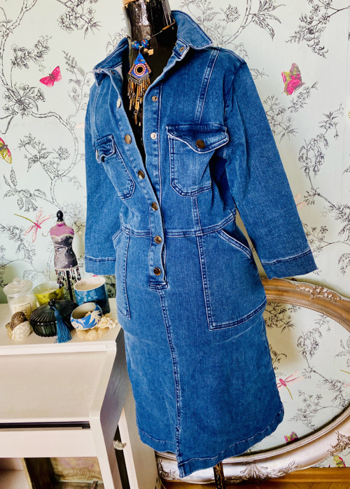 Šaty retro jeans — foto 4