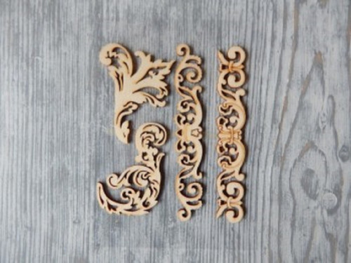 Výřezy sada 4 ornamenty — foto 2