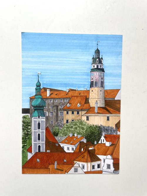 Český Krumlov - umělecký tisk — foto 3