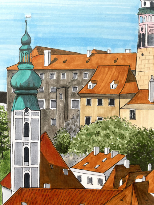 Český Krumlov - umělecký tisk — foto 4
