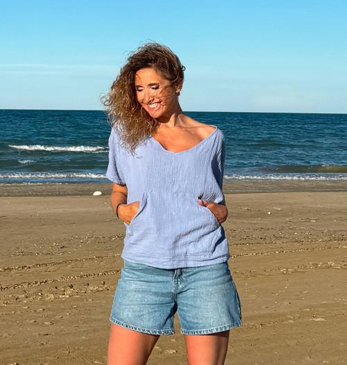 Modrá tunika s klokankou — foto 6