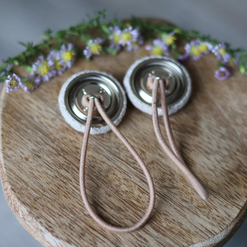 Buttonka - lněná ručně vyšívaná - Beige — foto 2