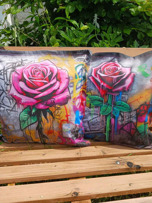 Povlak s graffiti a růží 4 — foto 2