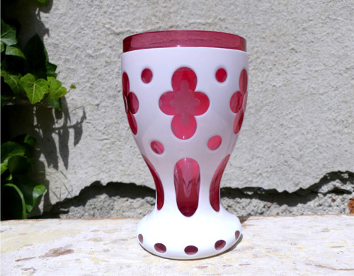 Sklenice Biedermeier, přejímané sklo, číše — foto 2