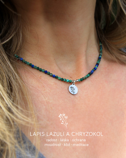 Náhrdelník PŘÍRODA - Lapis Lazuli a Chryzokol — foto 6