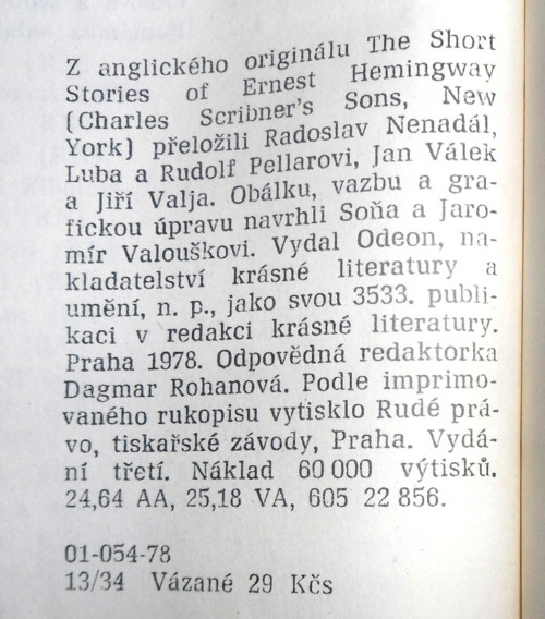 Ernest Hemingway: POVÍDKY, 1978 — foto 5