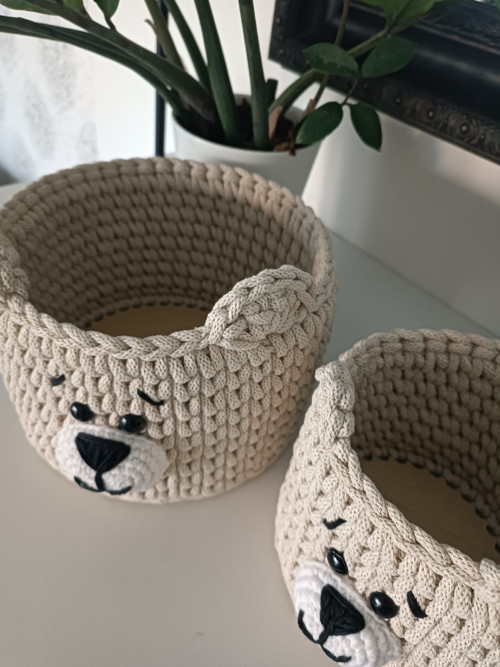 Set háčkovaných košíků — foto 4