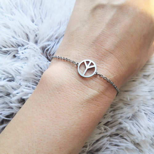 Ocelový náramek*peace*symbol míru — foto 4