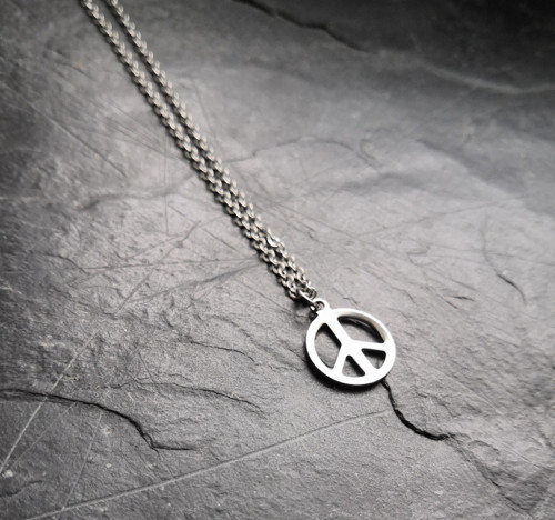 Ocelový náhrdelník*peace*symbol míru — foto 2