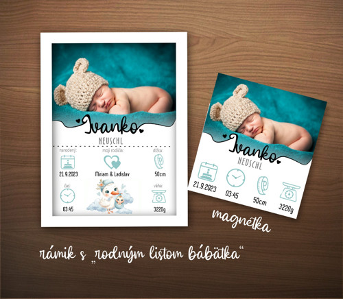 Rámik-rodná karta- list pri narodení — foto 4