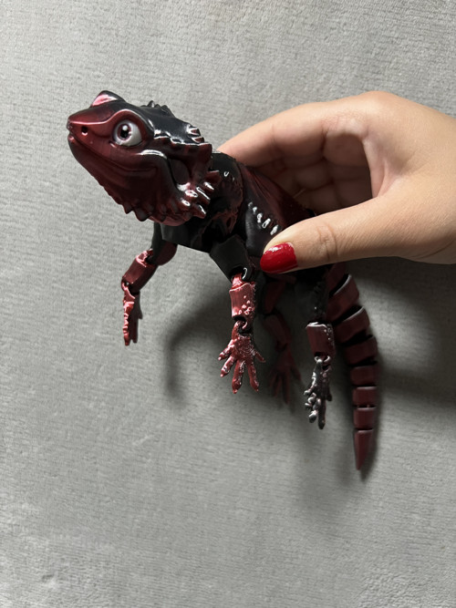 Agama Vousatá - 26 cm - 3D Tisk — foto 3