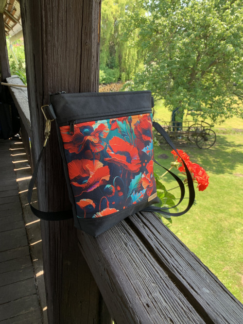 Crossbody kabelka - máky s černou — foto 2