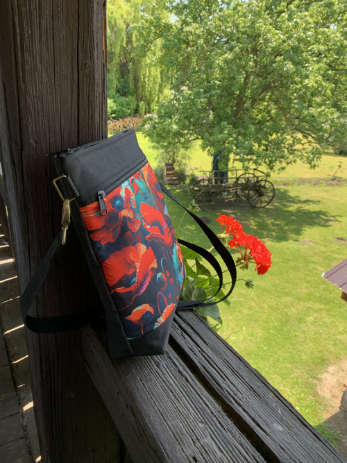 Crossbody kabelka - máky s černou — foto 3