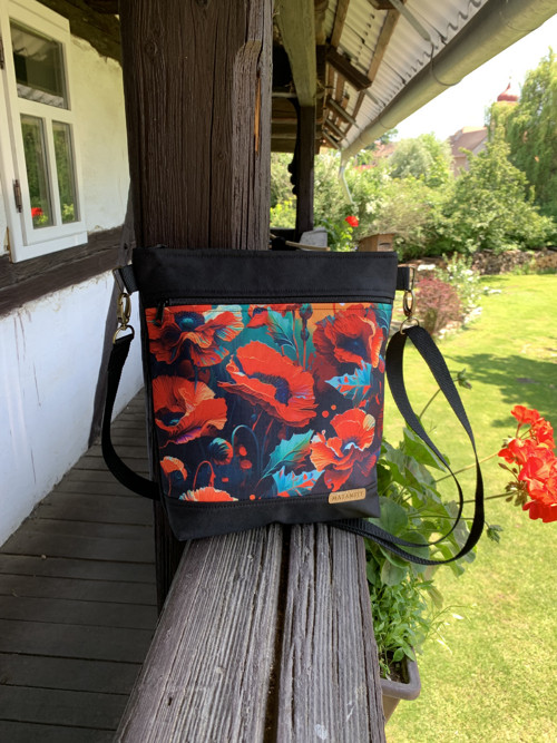 Crossbody kabelka - máky s černou — foto 4