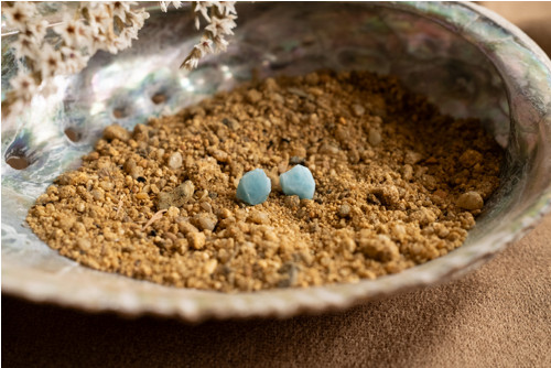 Larimar č. 3 - puzetové náušnice — foto 2
