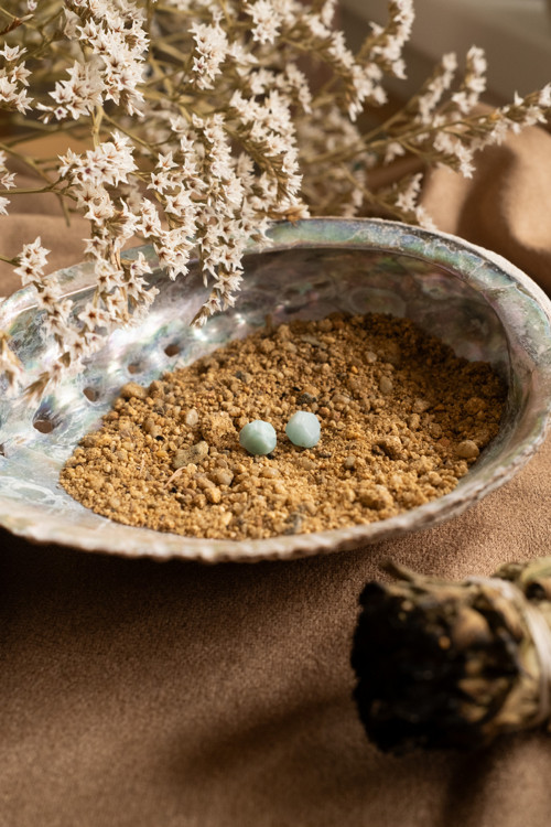 Larimar č. 4 - puzetové náušnice — foto 3