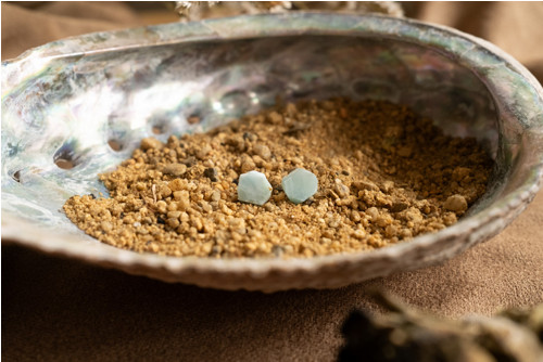 Larimar č. 7 - puzetové náušnice — foto 3