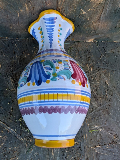 Retro váza, folklór, zn. Modra. — foto 3