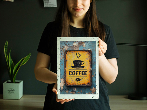 Betonový poster – Coffee — foto 3