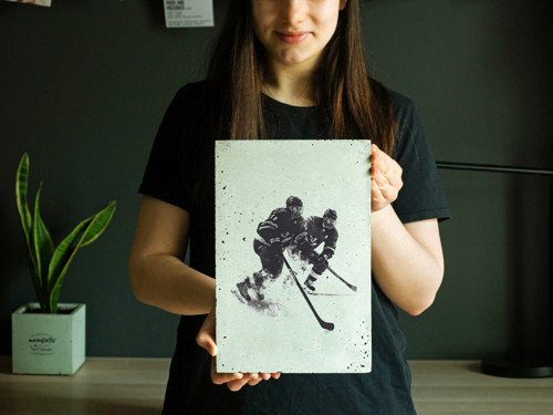 Betonový poster – Hokej — foto 3