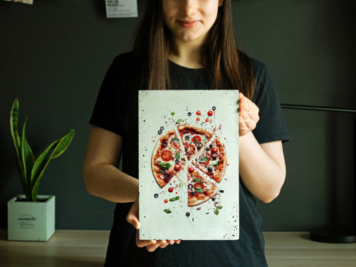 Betonový poster – Pizza — foto 3