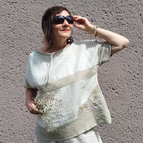 Souznění...lněná halena — foto 3