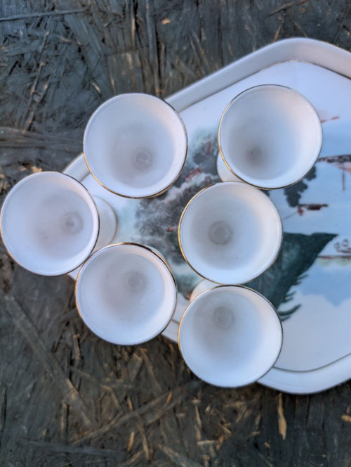 Retro porcelánová souprava na saké. — foto 5