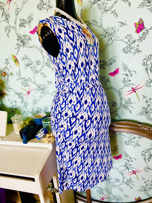 Šaty design modrobílé letní — foto 3