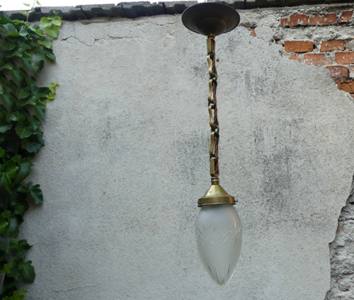 Ojíněný... art deco lustr, stropnice — foto 3