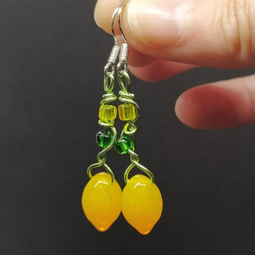 Citronové náušnice — foto 3