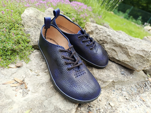 Kožené polobotky "navy blue" — foto 2