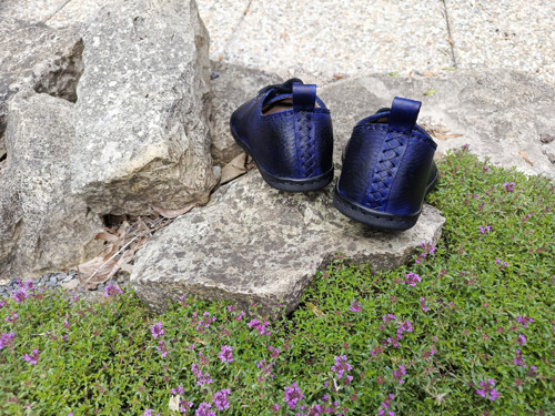 Kožené polobotky "navy blue" — foto 3