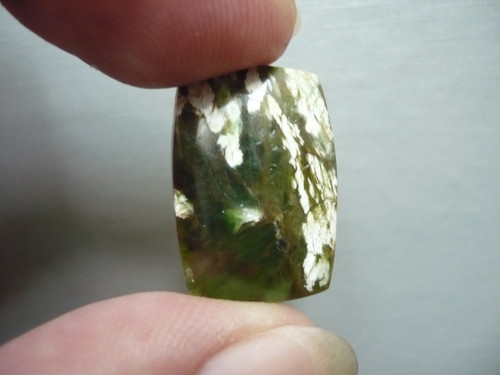 Kabošon - chalcedon zelený 24 mm, č.7f — foto 3