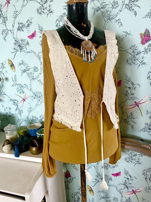 Vestička crop boho — foto 6