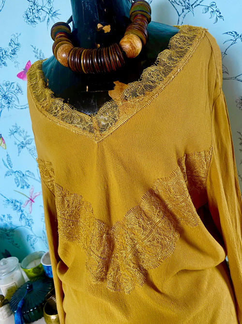 Halenka boho v kurkumové — foto 2