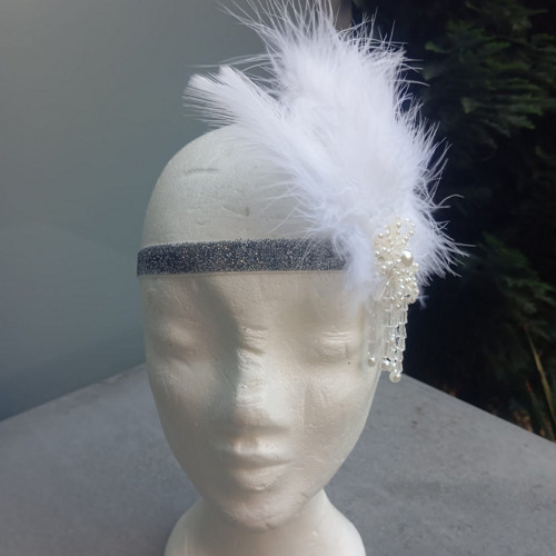 Great Gatsby Bride Flower... čelenka — foto 2
