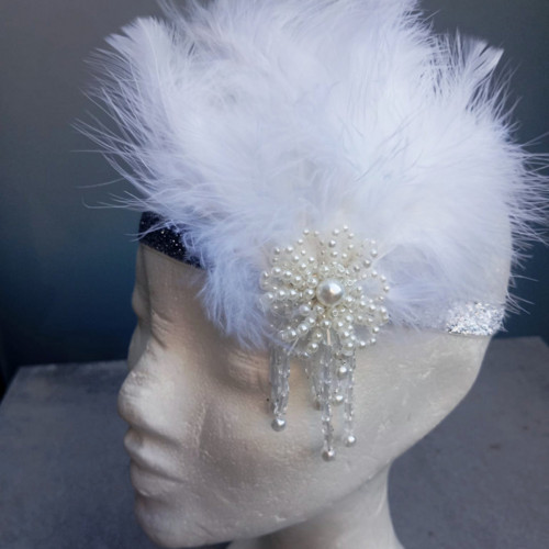 Great Gatsby Bride Flower... čelenka — foto 3