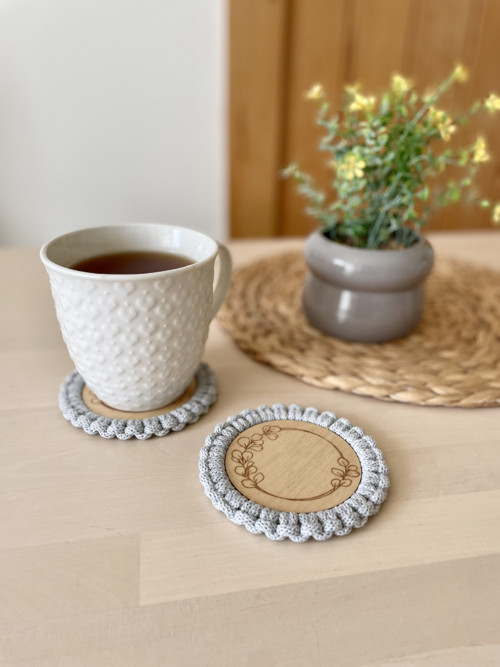 Macrame podtácek - sada 2 ks — foto 3