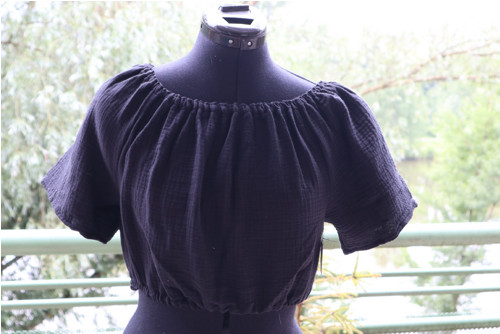 Mušelínový crop top, 3ks — foto 3
