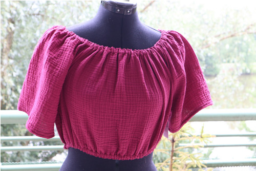 Mušelínový crop top, 3ks — foto 2