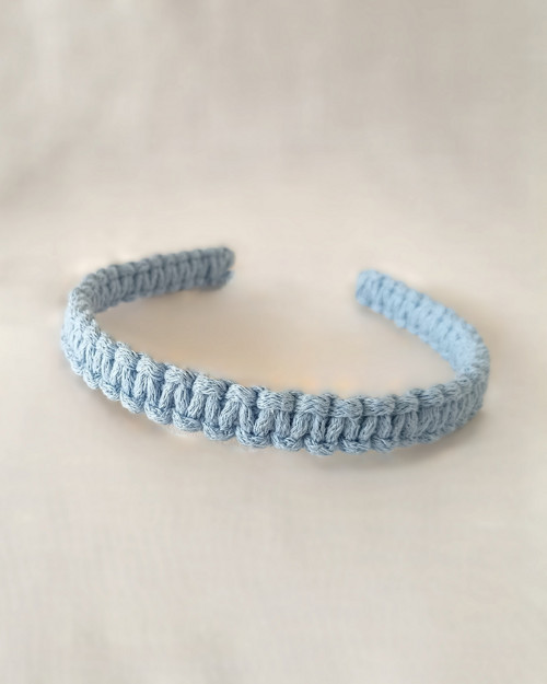 Macrame čelenka modrá — foto 2