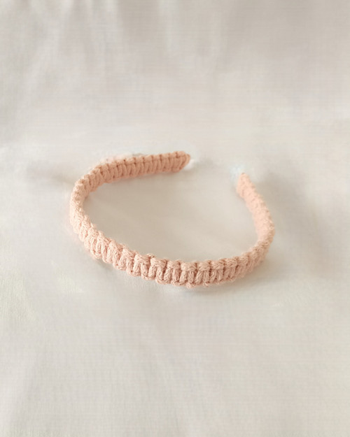 Macrame čelenka lososová — foto 2