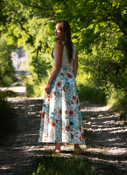 Kolová Sukně - 5D Květiny — foto 3