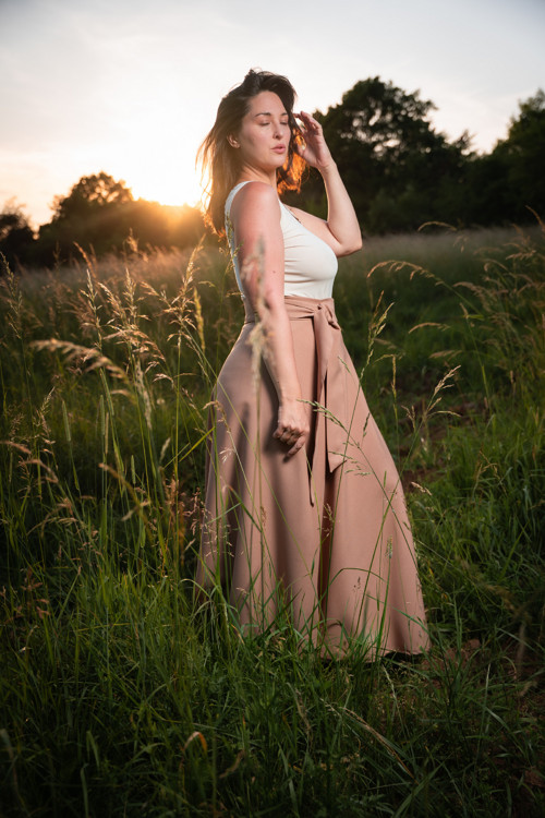 Půlkolová Sukně - Camel — foto 4