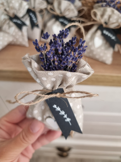 PYTLÍK plný levandule - puntíky — foto 2
